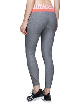 Lululemon Women’s Inspire Tight II (Mesh) in Grey / Coral Size 4